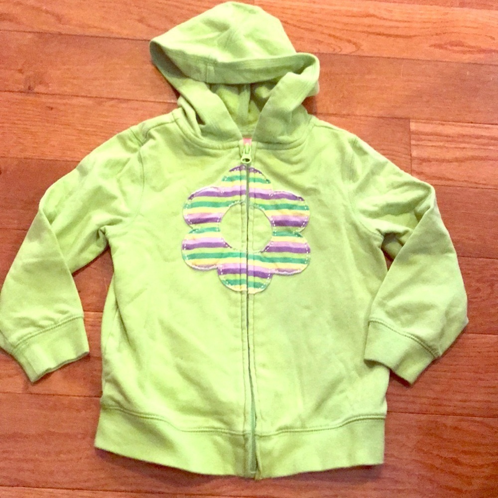 J Khaki 2t lime green zip up jacket